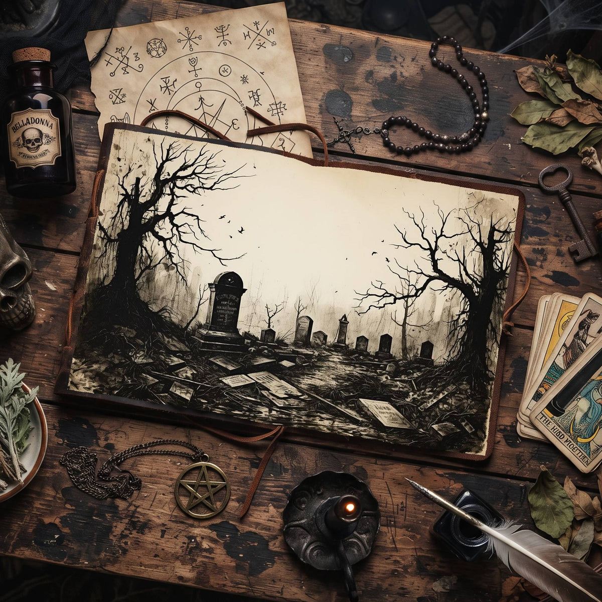 Gothic Cemetery Digital Papers