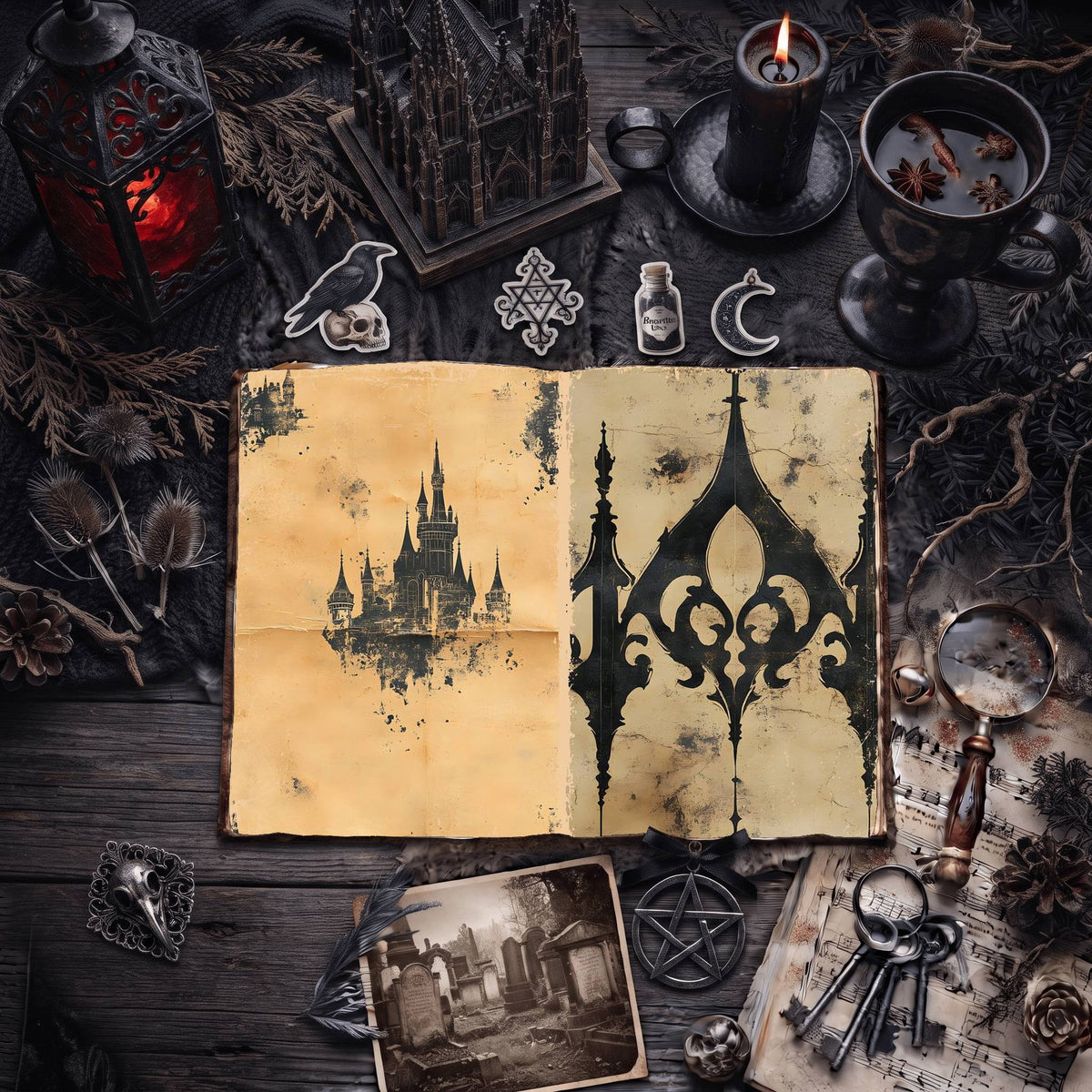 Gothic Digital Papers