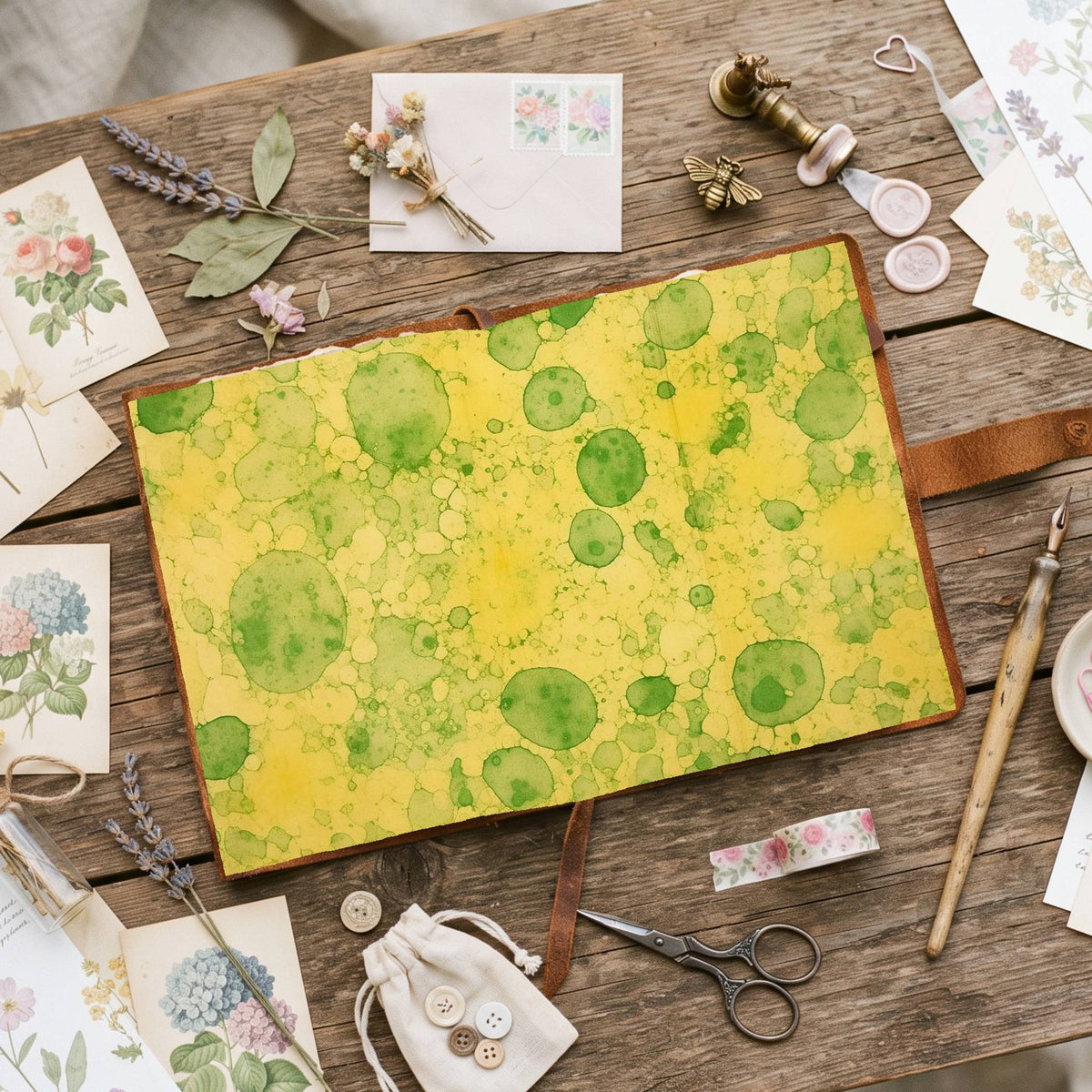 Green Summer Digital Papers