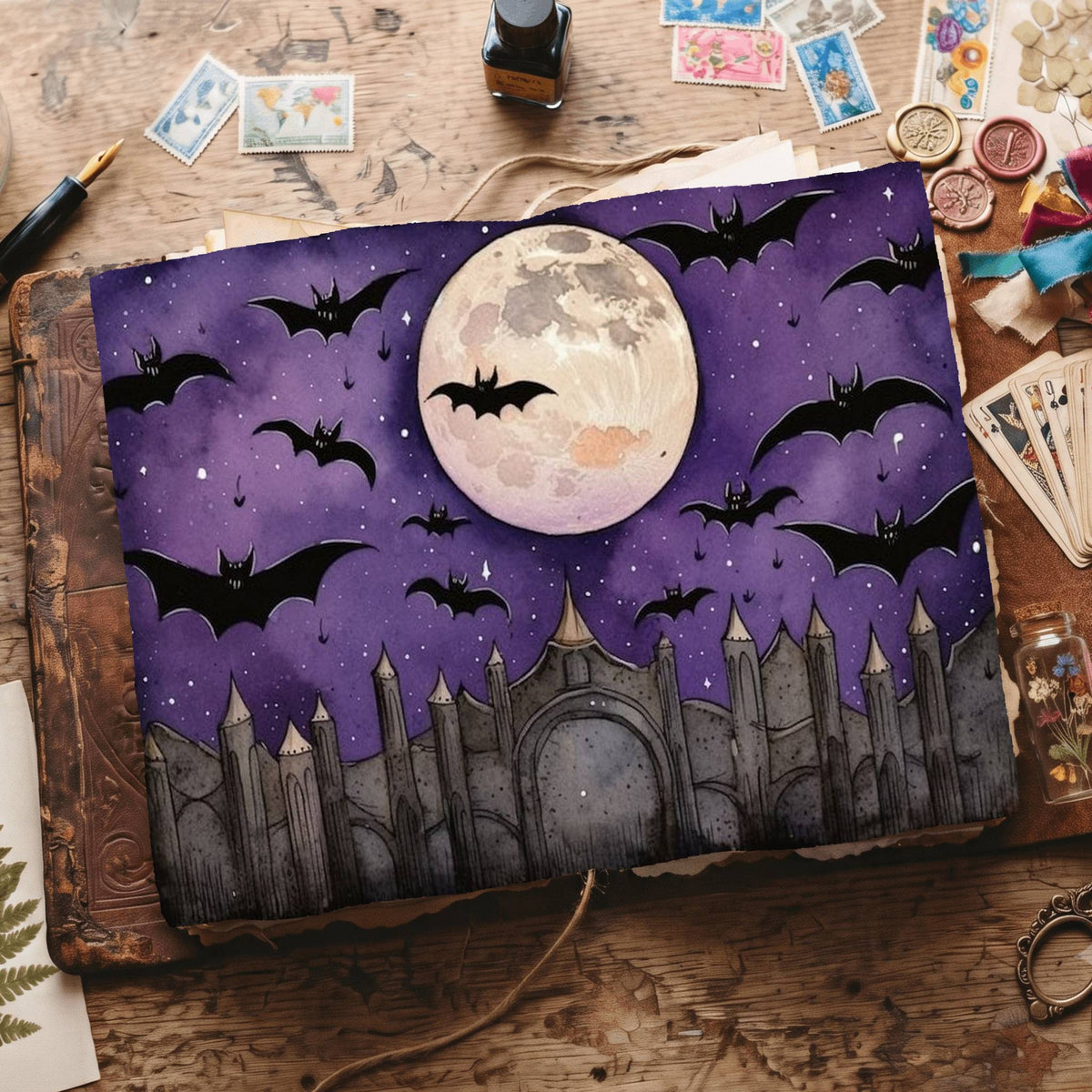 Halloween Bats Digital Papers