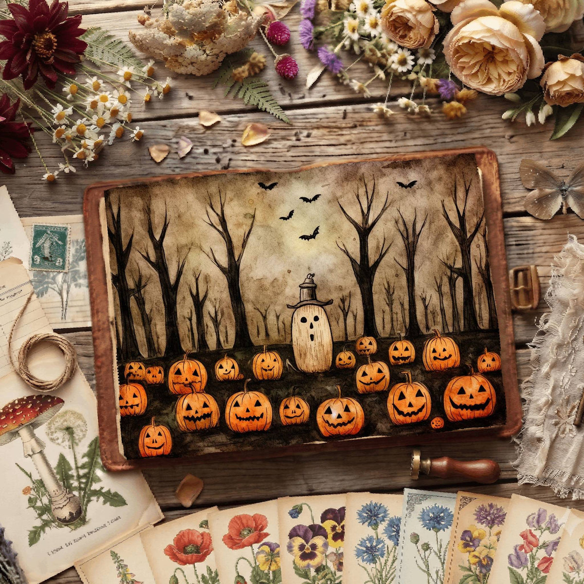 Halloween Pumpkins Digital Papers