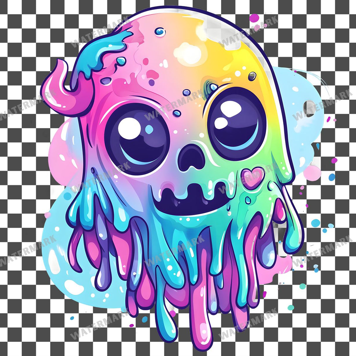 Halloween Kawaii Style Clipart Pngs