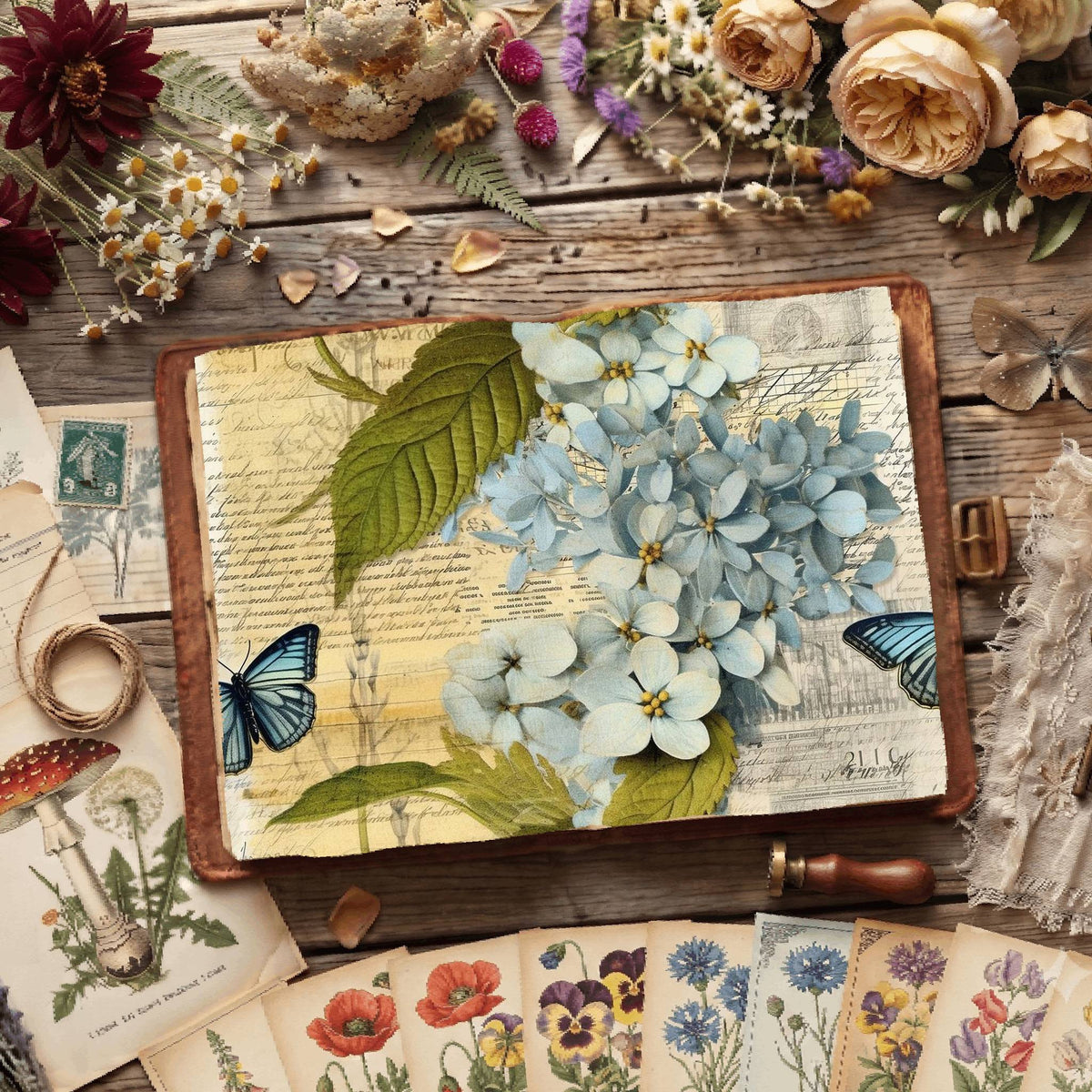 Hydrangea Flower Digital Papers