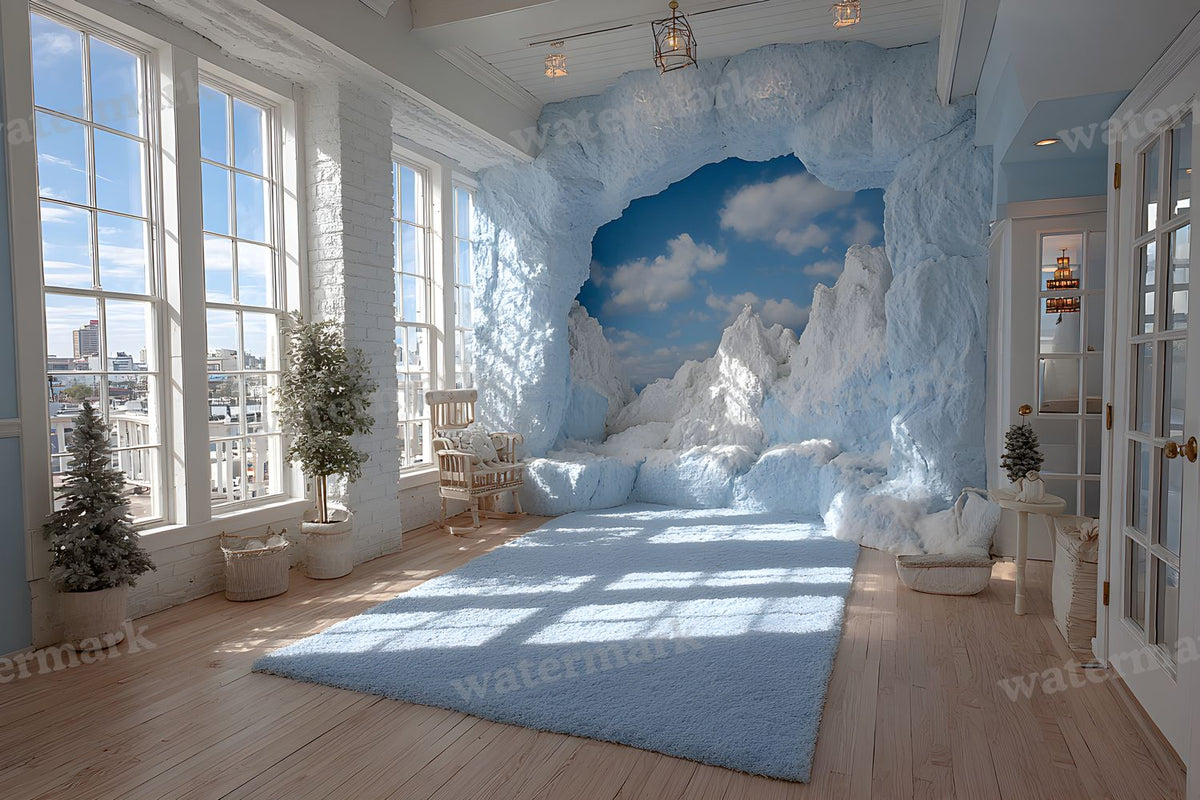 Indoor Winter Wonderland Backdrop Images