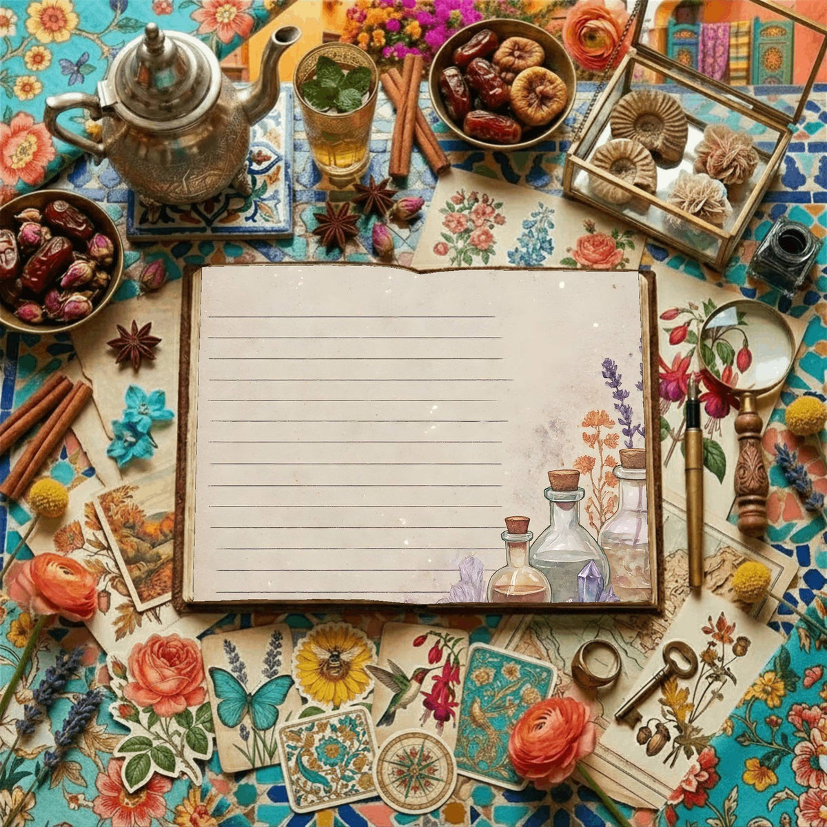 Lined Witchcraft Themed Digital Papers