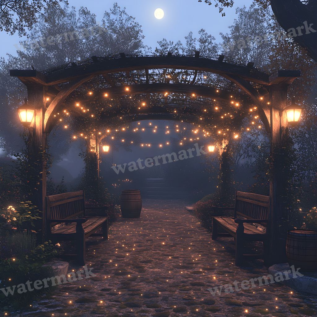 Moonlit Clearing Backdrop Images