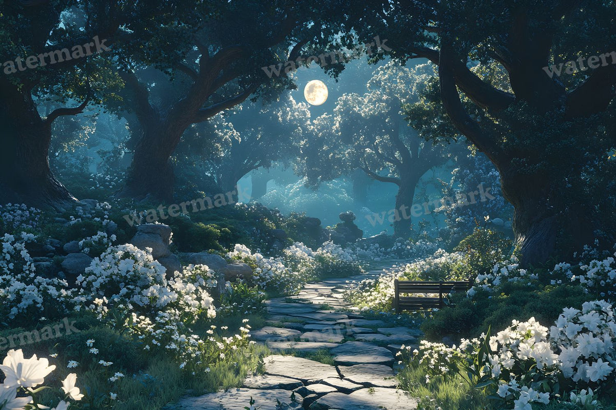 Moonlit Mysteriougarden Backdrop Images