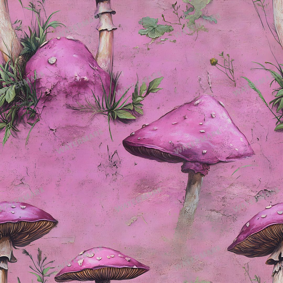 Mushrooms Seamless Pattern