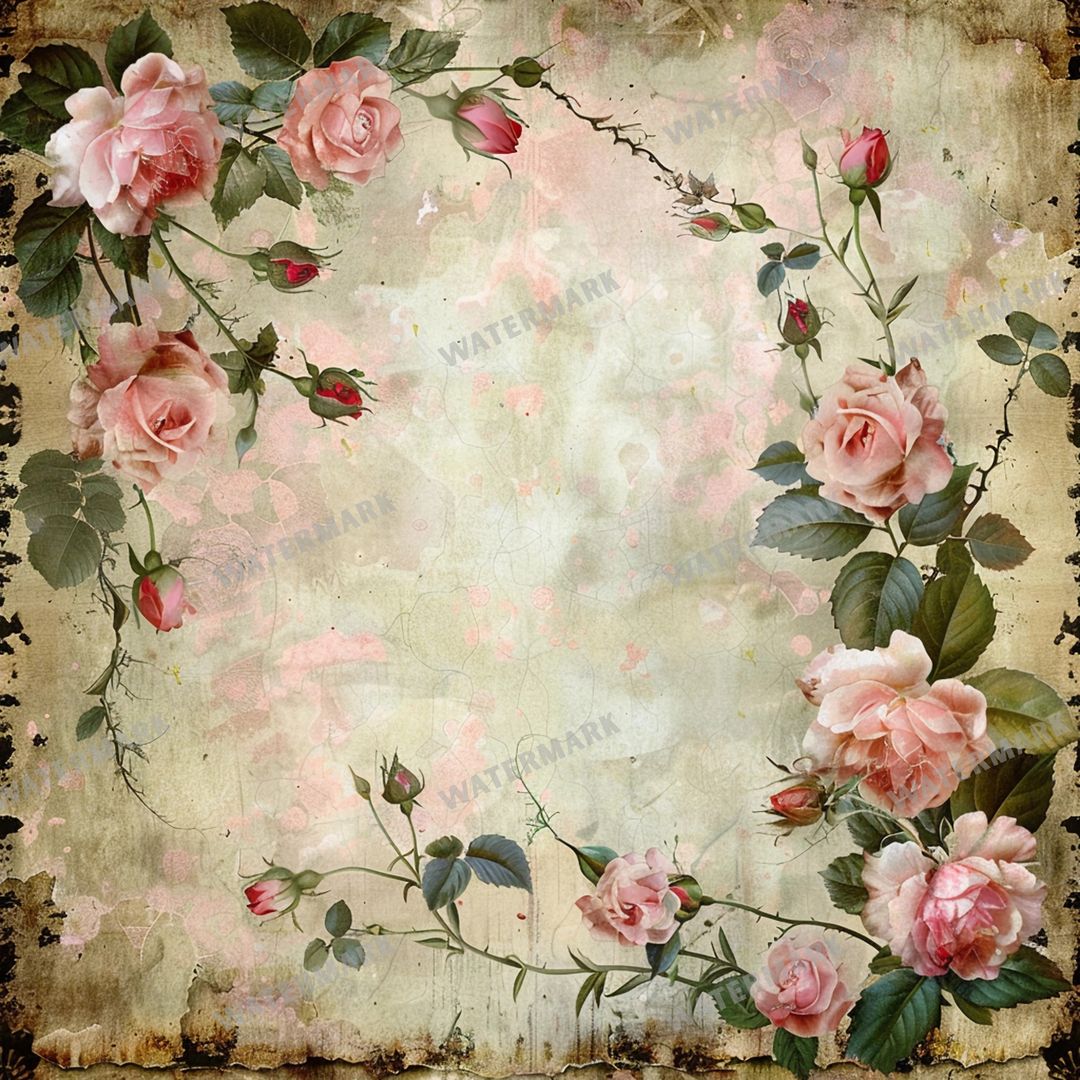 Pink Roses Seamless Pattern
