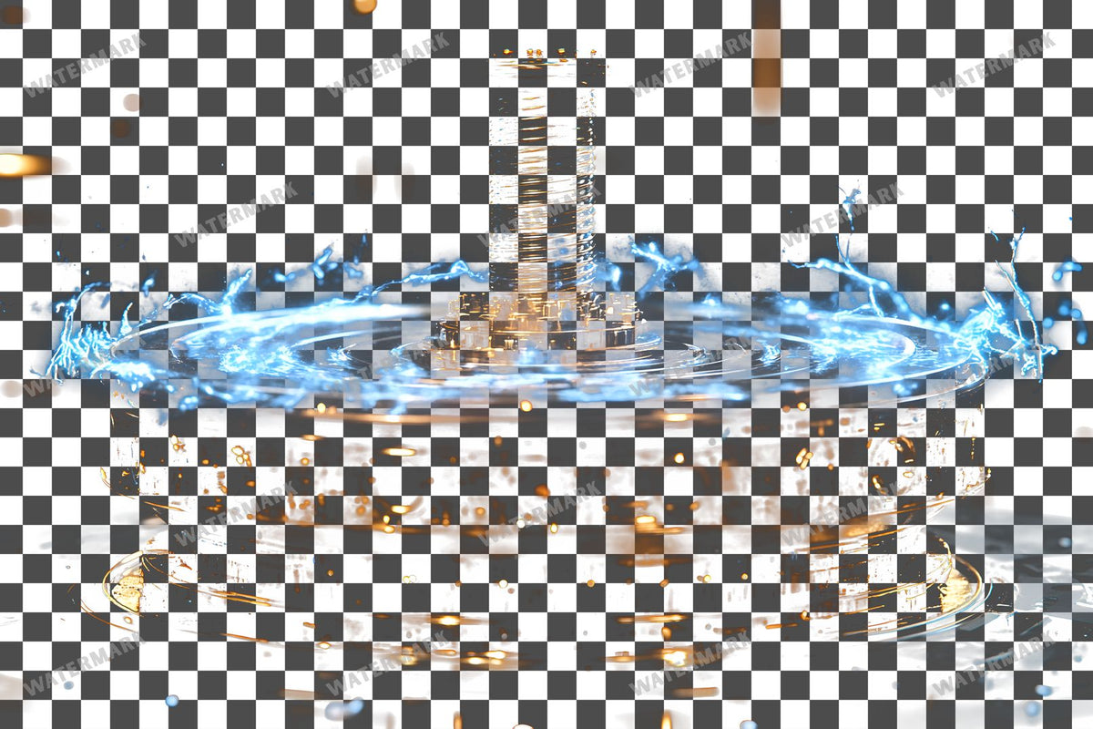 Steampunk Tesla Coil Transparent Overlay Pngs