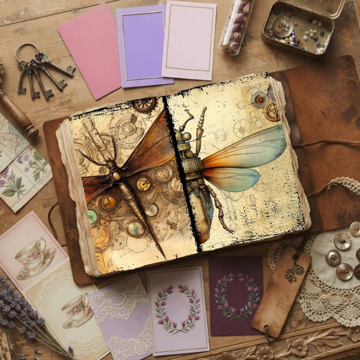 Steampunk Digital Papers