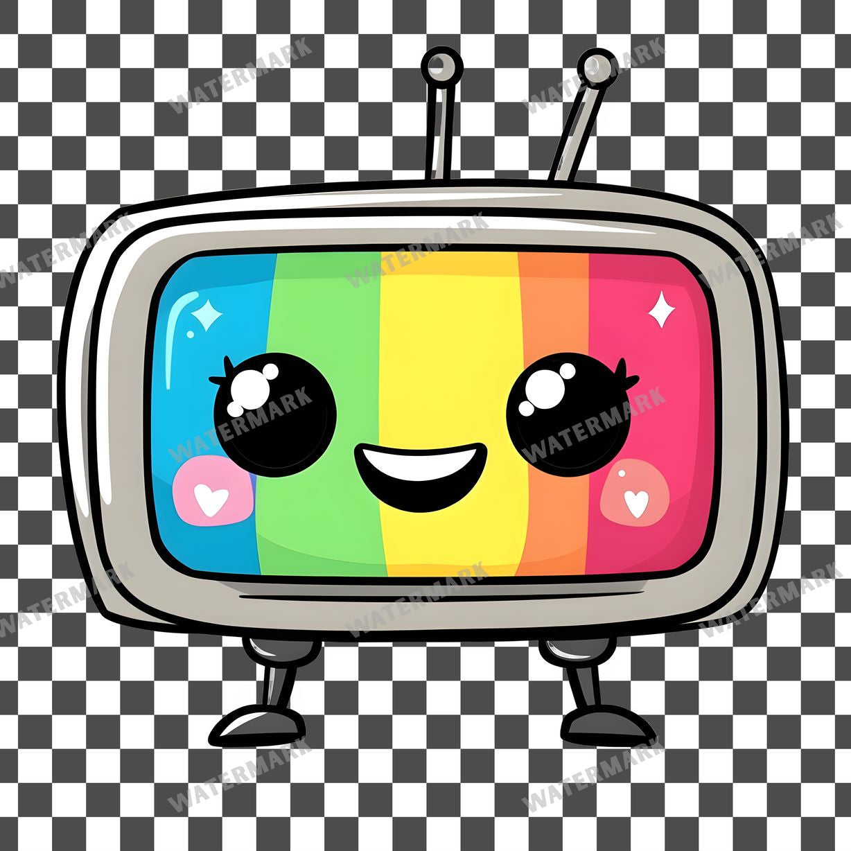 Tv Kawaii Style Clipart Pngs