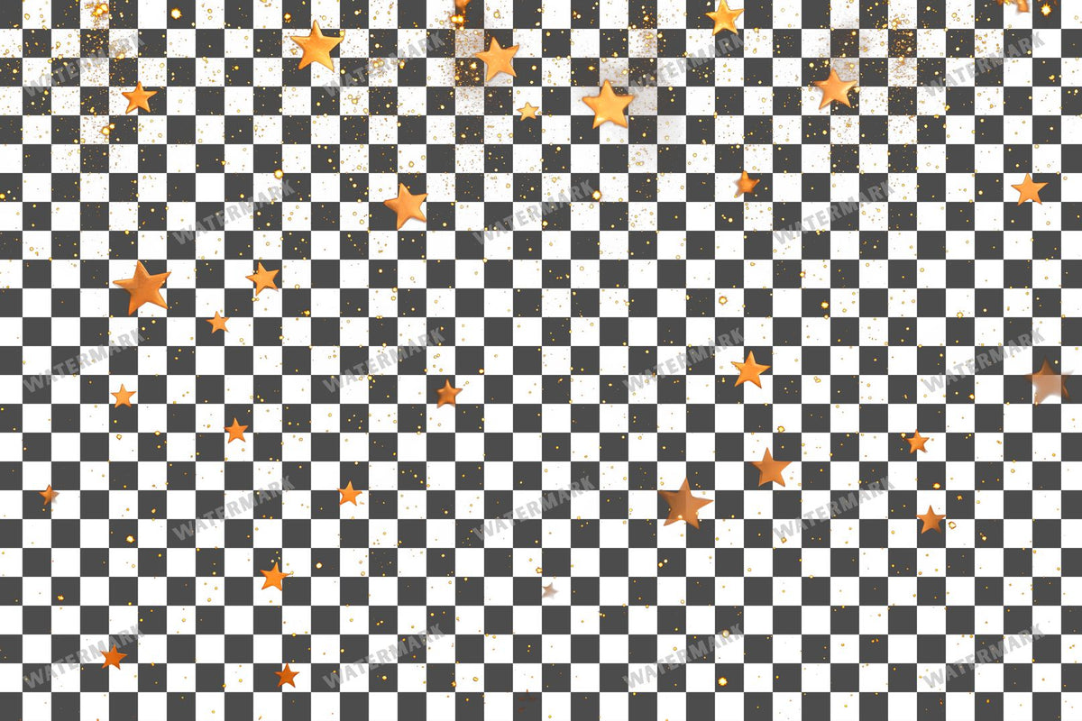 Twinkling Gold Stars Transparent Overlay Pngs