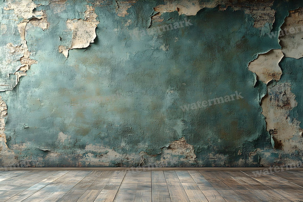 Vintage Textured Wall Muted Olive digital photo backdrop for photo editing, preview 11