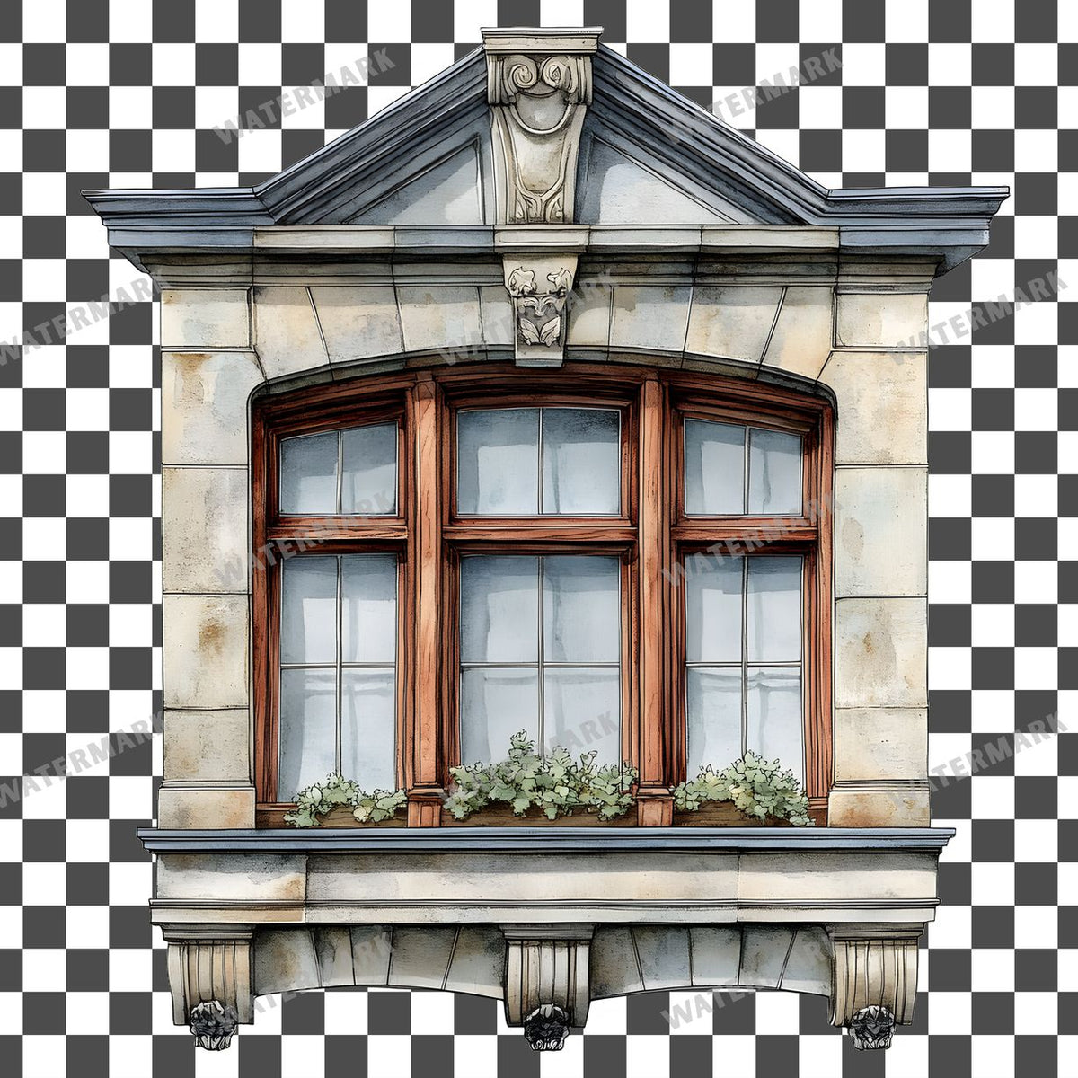 Window Vintage Style Clipart Pngs