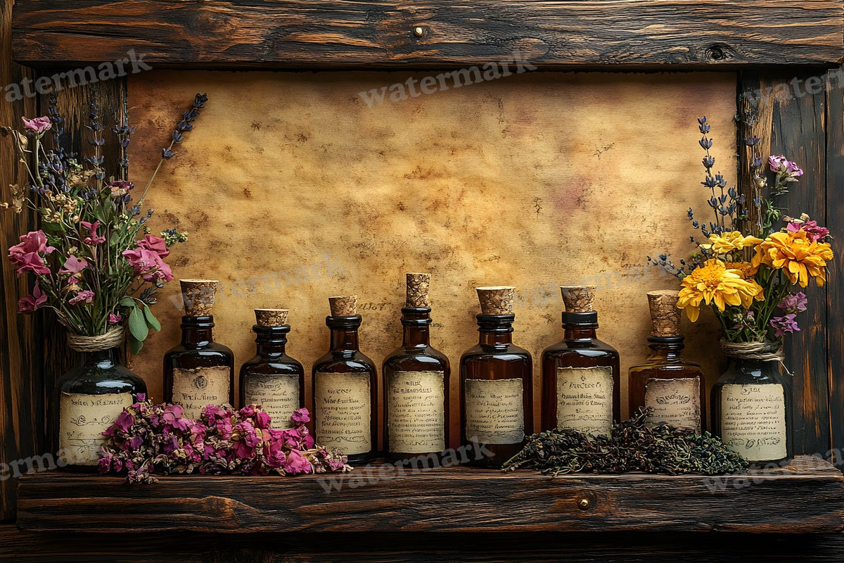 Witch Apothecary Scene Backdrop Images