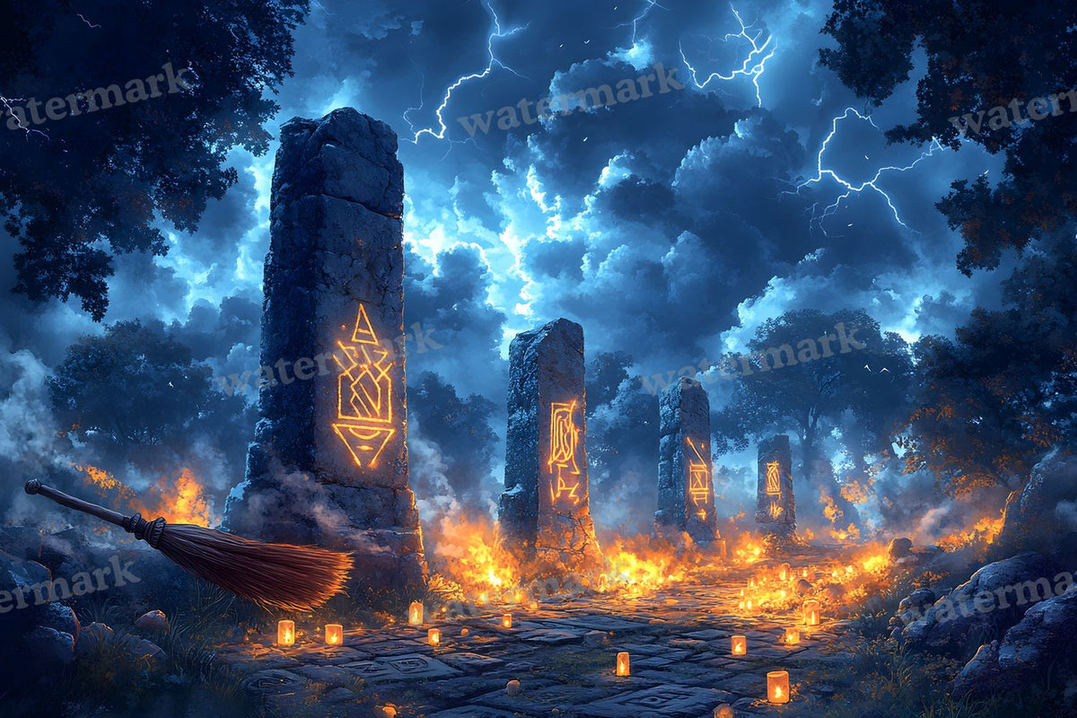 Witch Broomstick Backdrop Images