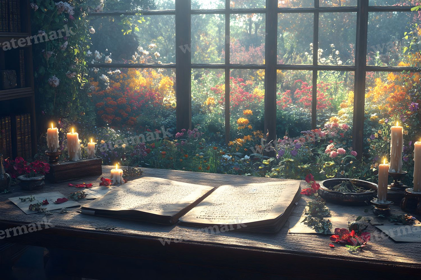 Witch’Study Desk Backdrop Images