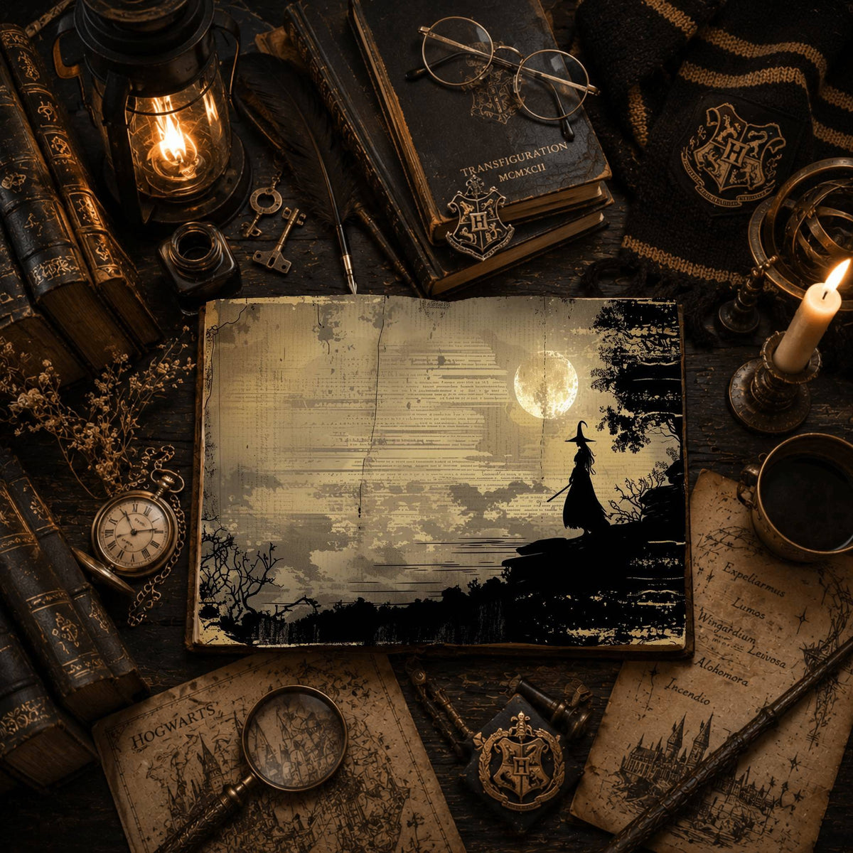 Witch printable junk journal paper, page preview 12