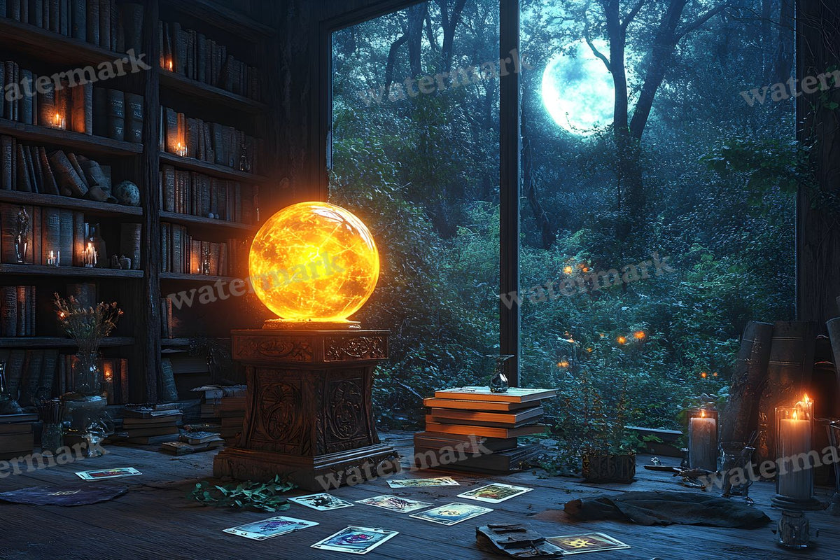 Witchs Crystal Ball Backdrop Images