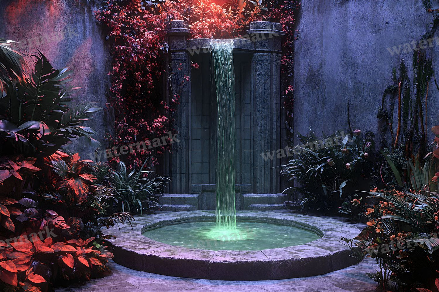 Witchs Eerie Garden Backdrop Images