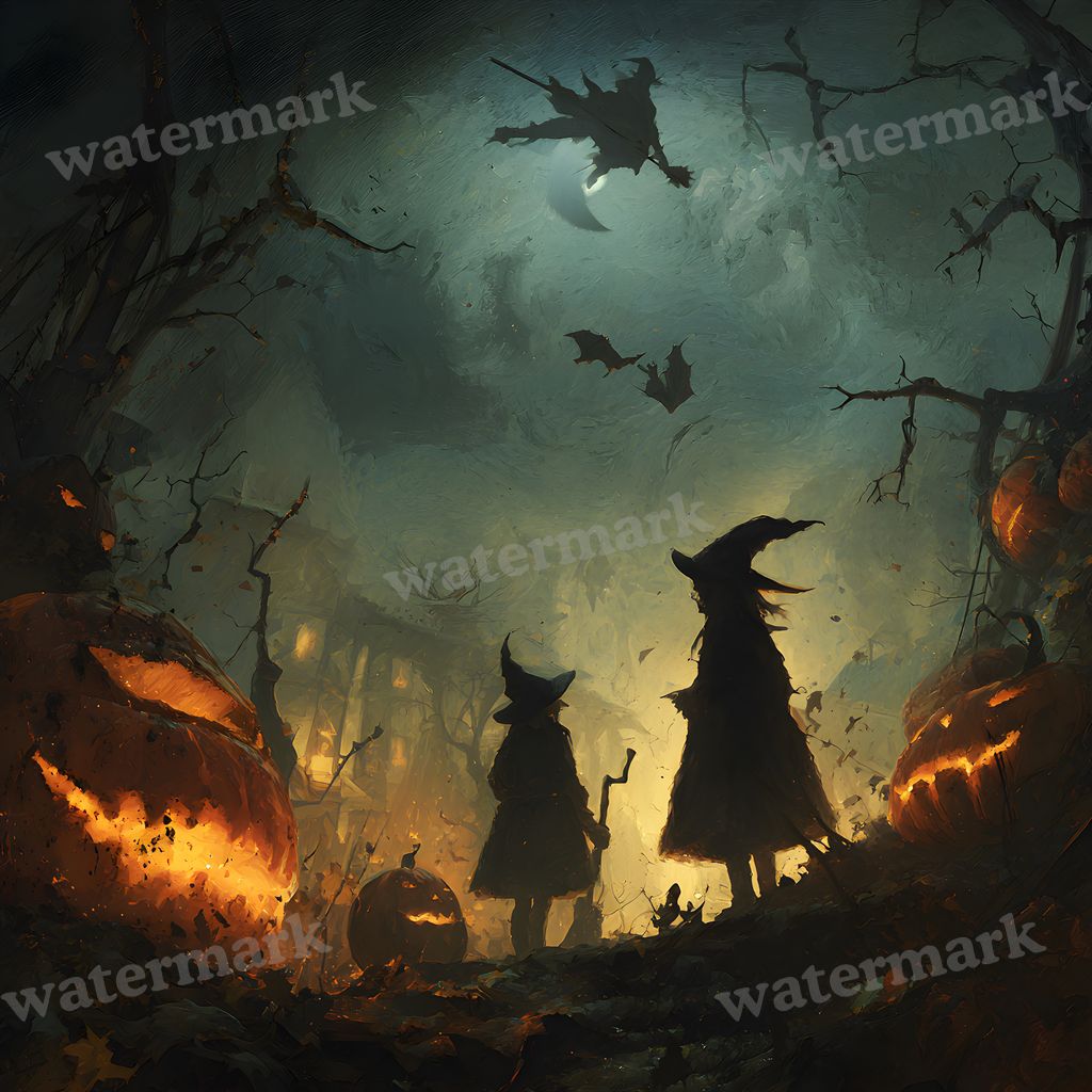 Witchy Halloween Backdrop Images