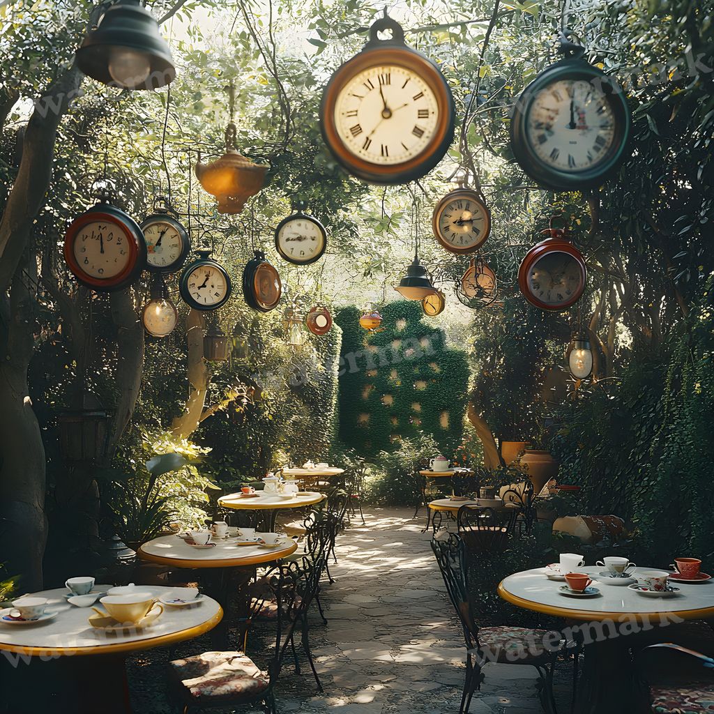 Wonderland Tea Party Backdrop Images