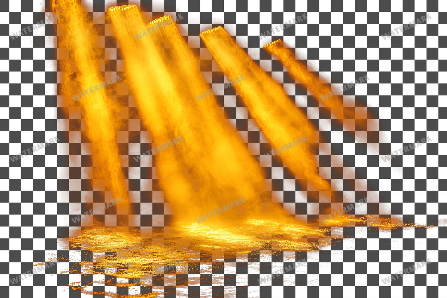 Yellow Neon Lighting Dramatic Shadows Transparent Overlay Pngs