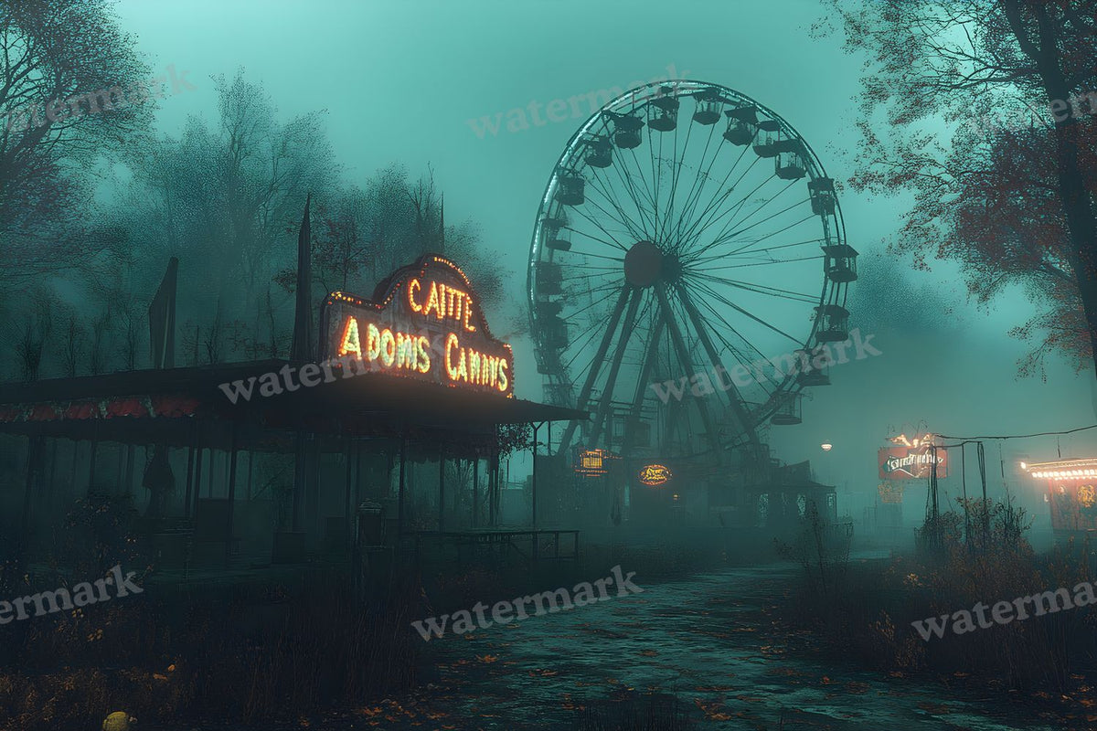 Abandoned Carnival Spooky Backdrop Images