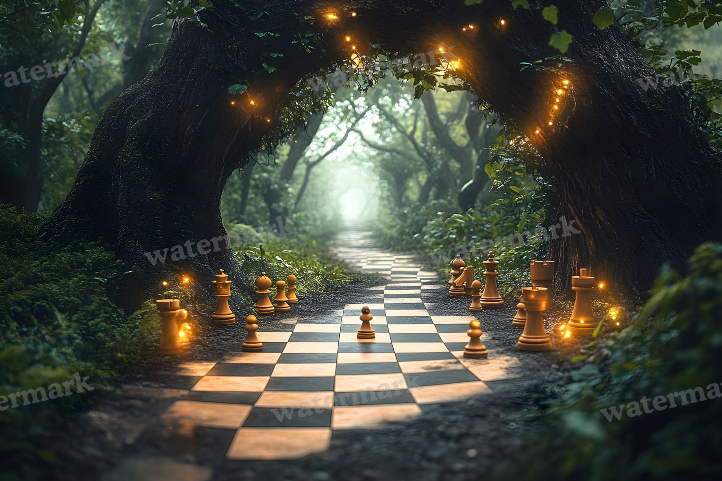 Alice Oversized Chessboard Backdrop Images