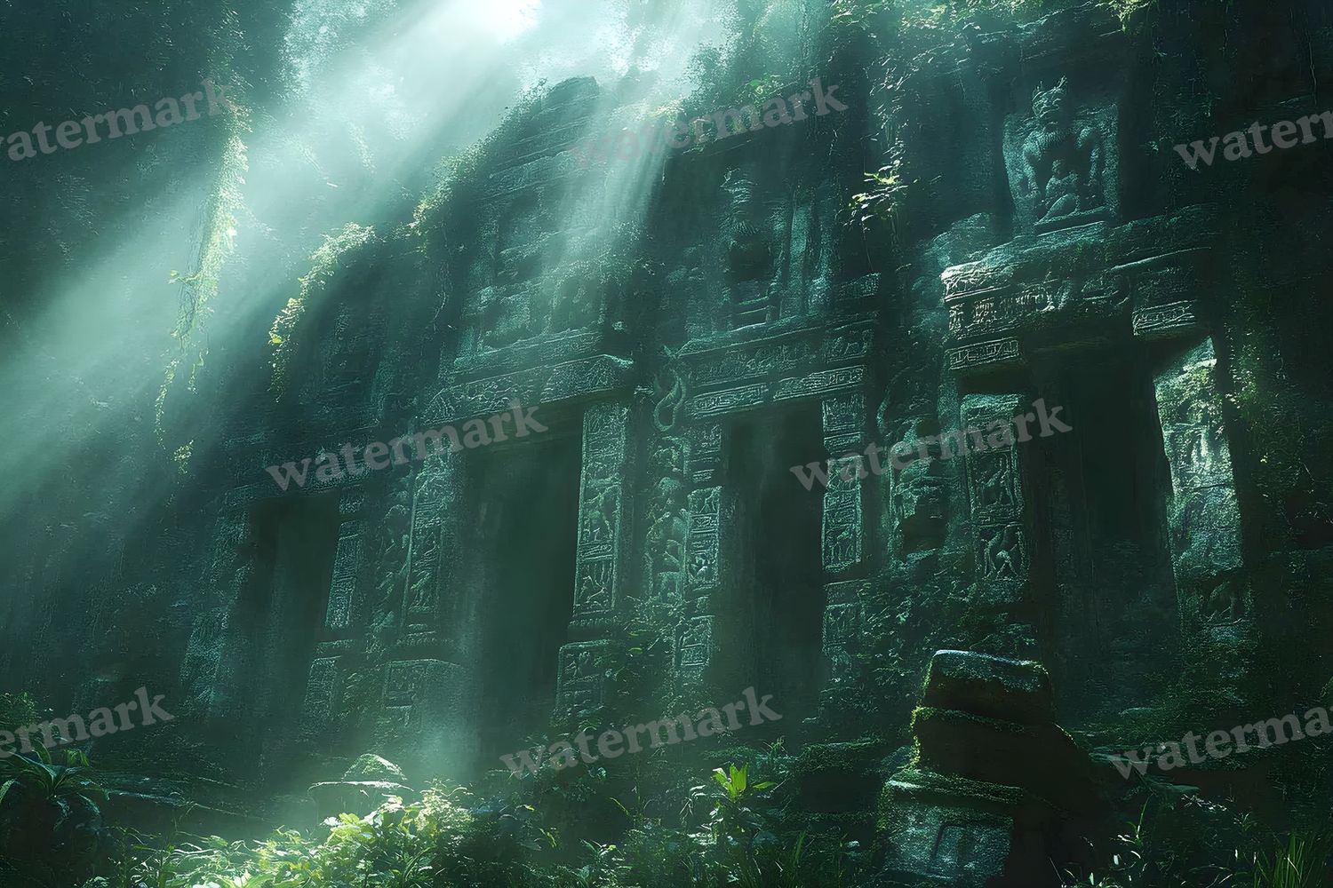 Amazonian Temple Ruins Backdrop Images