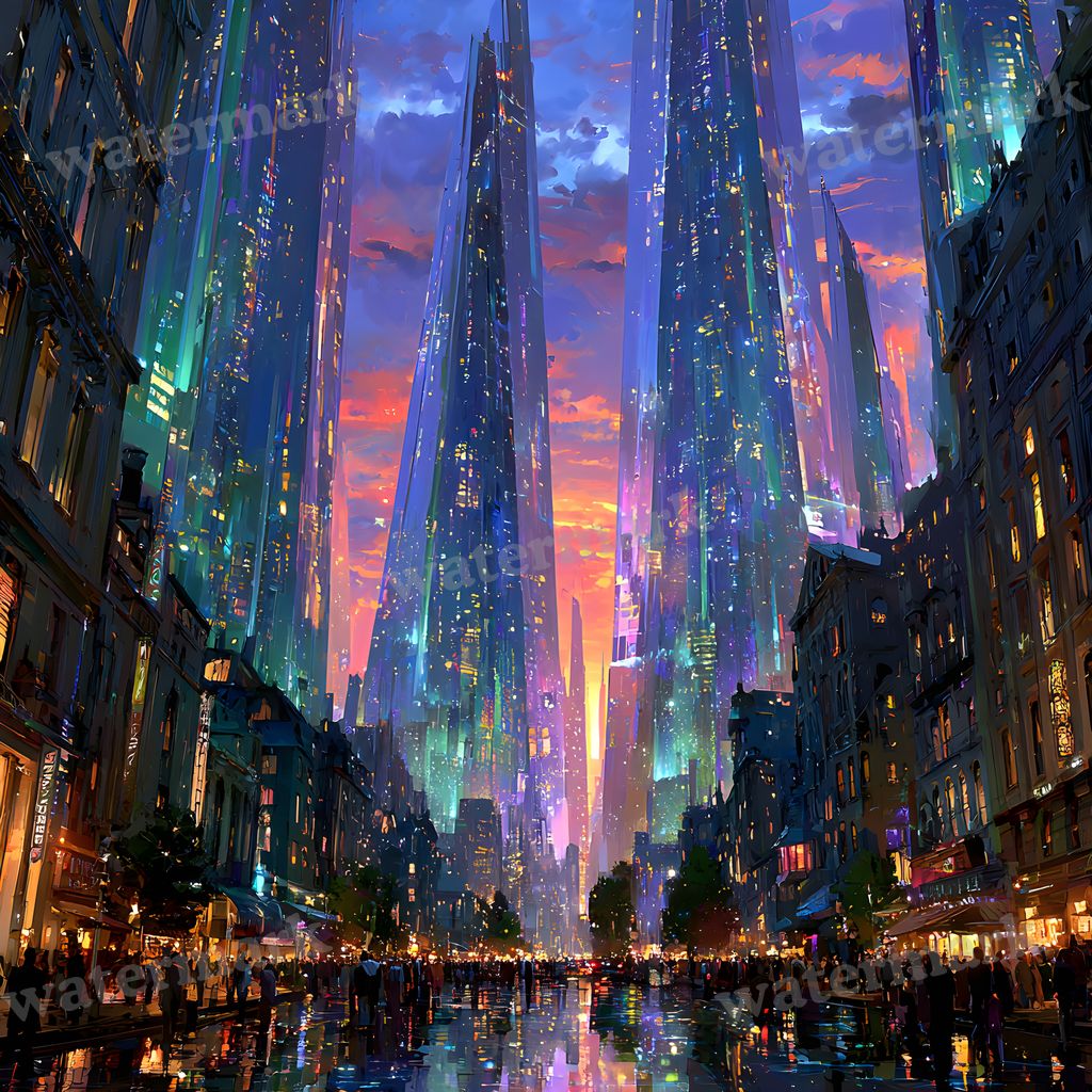 American Steampunk Cityscape Backdrop Images