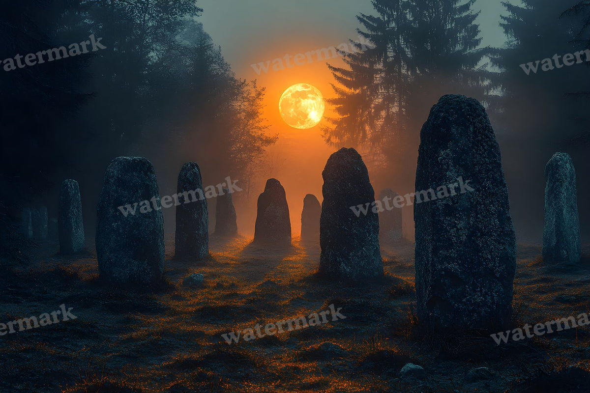 Ancient Stone Circle Clearing Backdrop Images