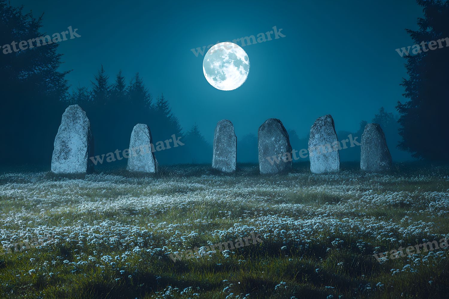 Ancient Stone Circle Clearing Backdrop Images