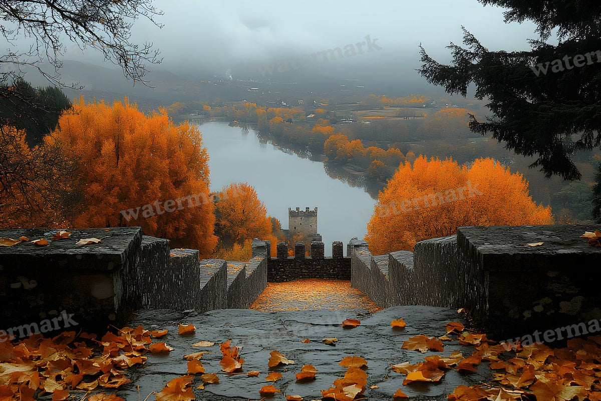 Autumn Castle Wallpov Backdrop Images