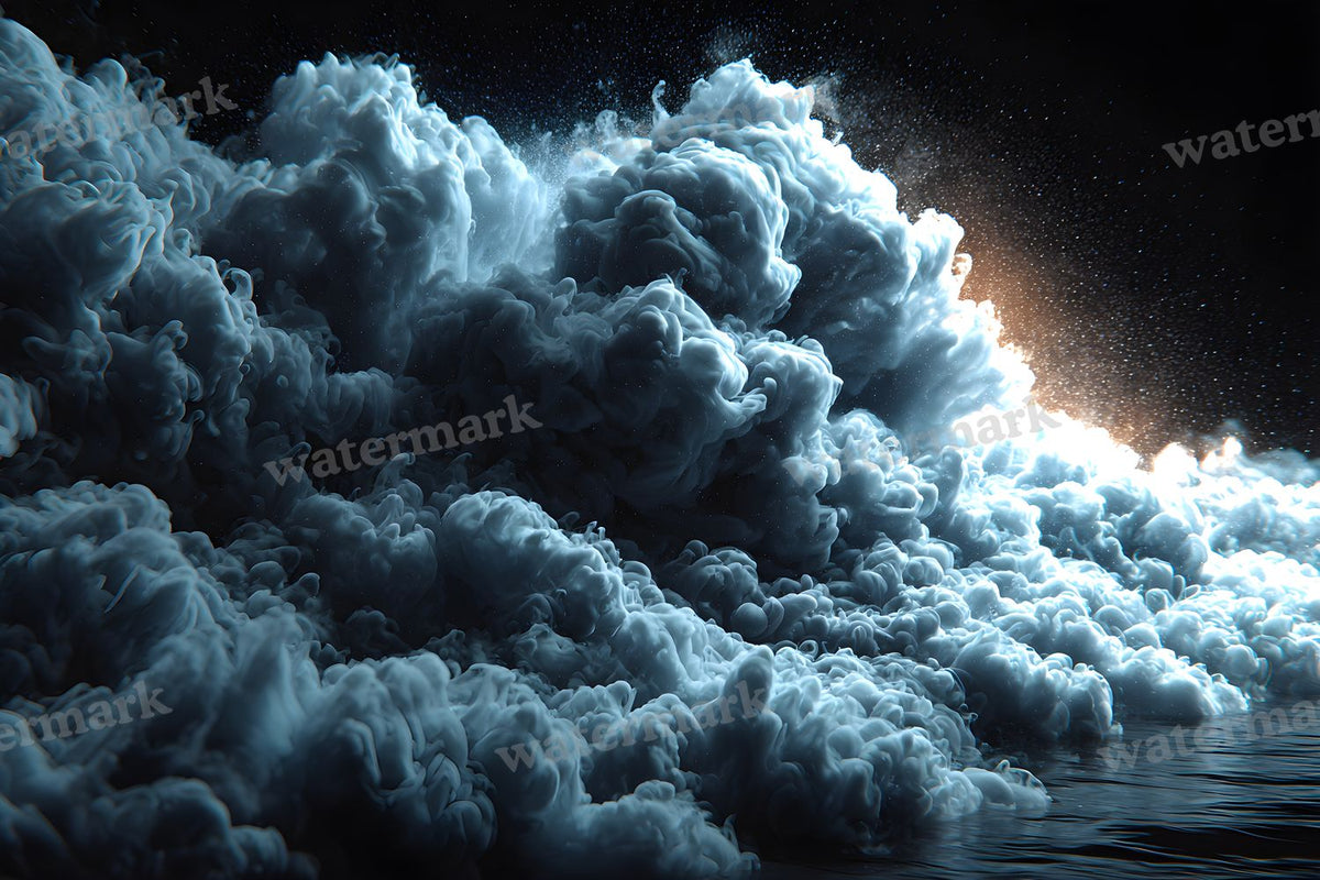 Black Smoke Texture digital photo backdrop for photo editing, preview 12