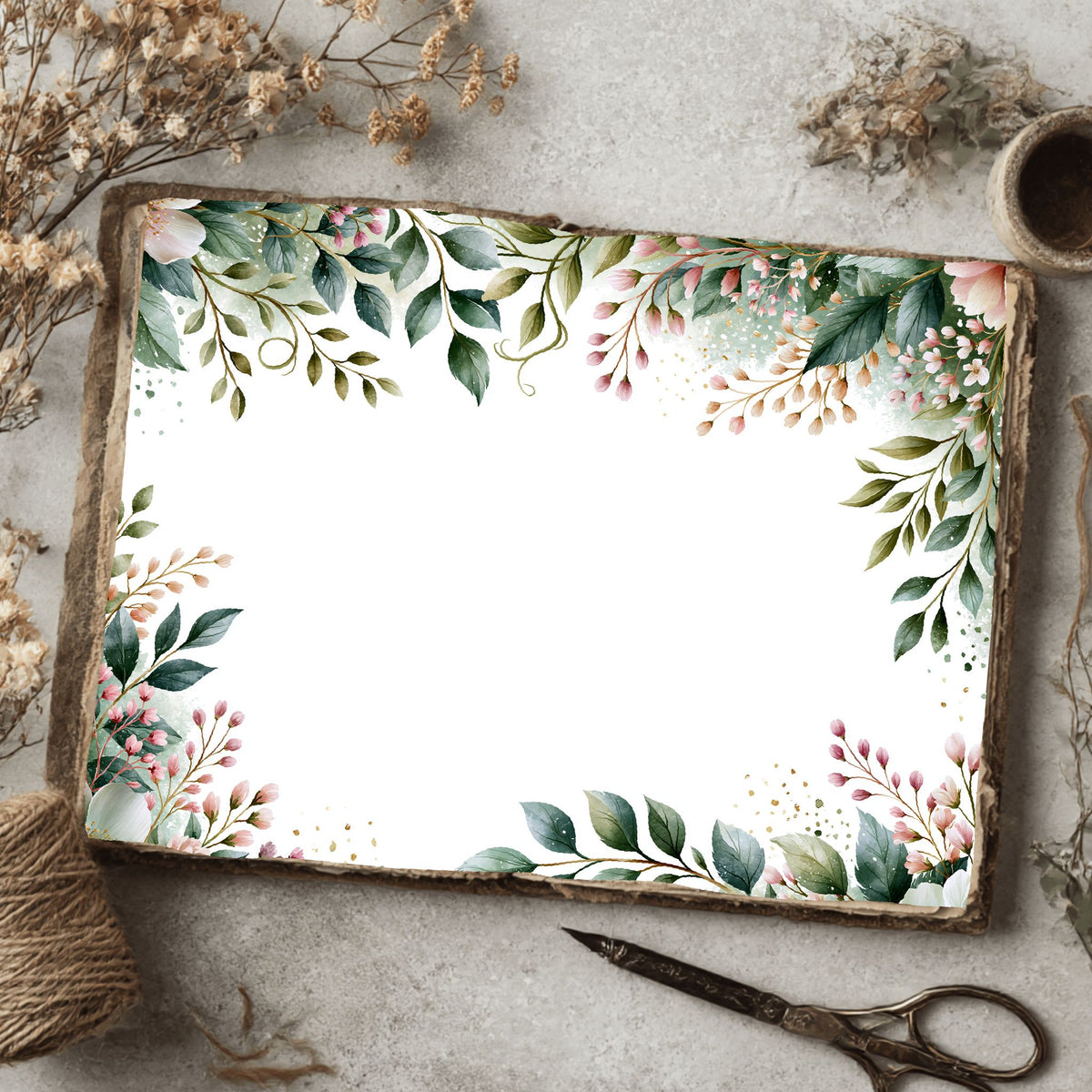 Delicate Botanical Border Frame