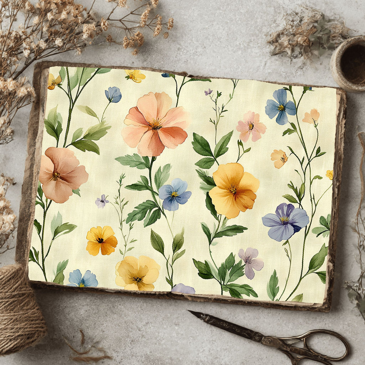 Pastel Botanical Bloom Paper