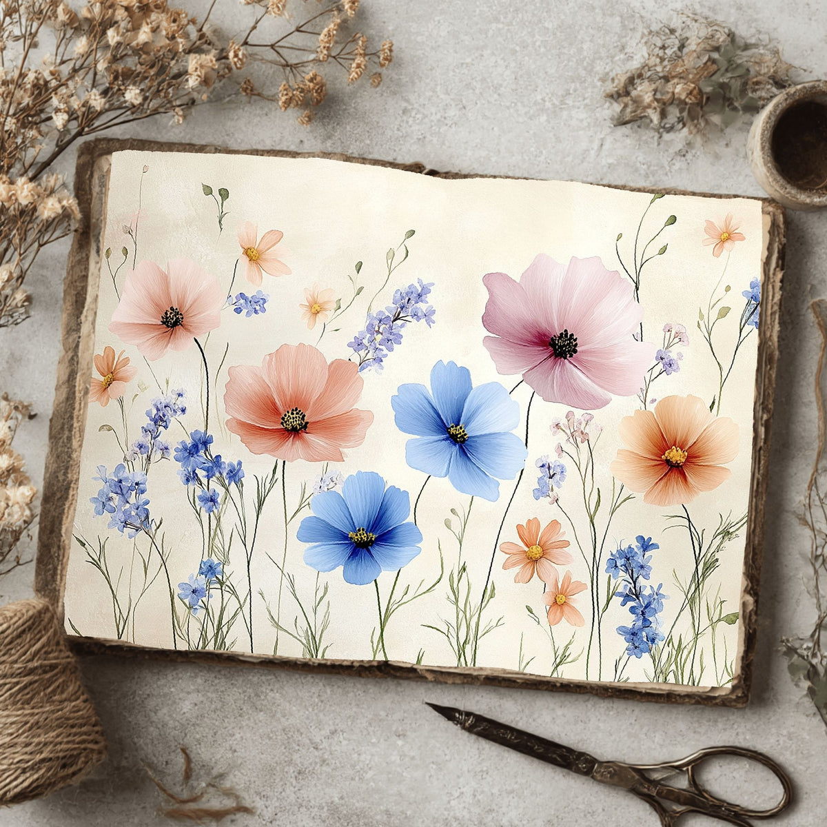 Pastel Wildflower Whispers Paper