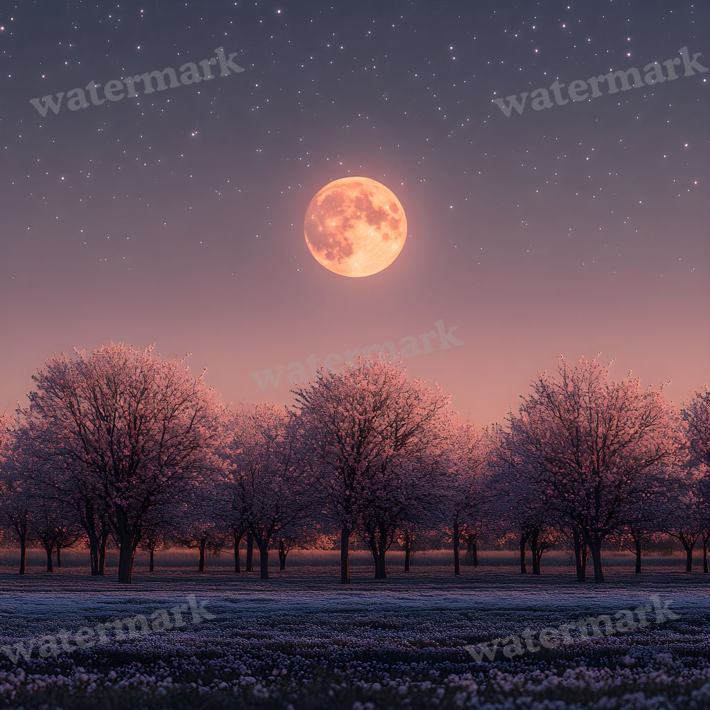 Pink Moon Backdrop Images