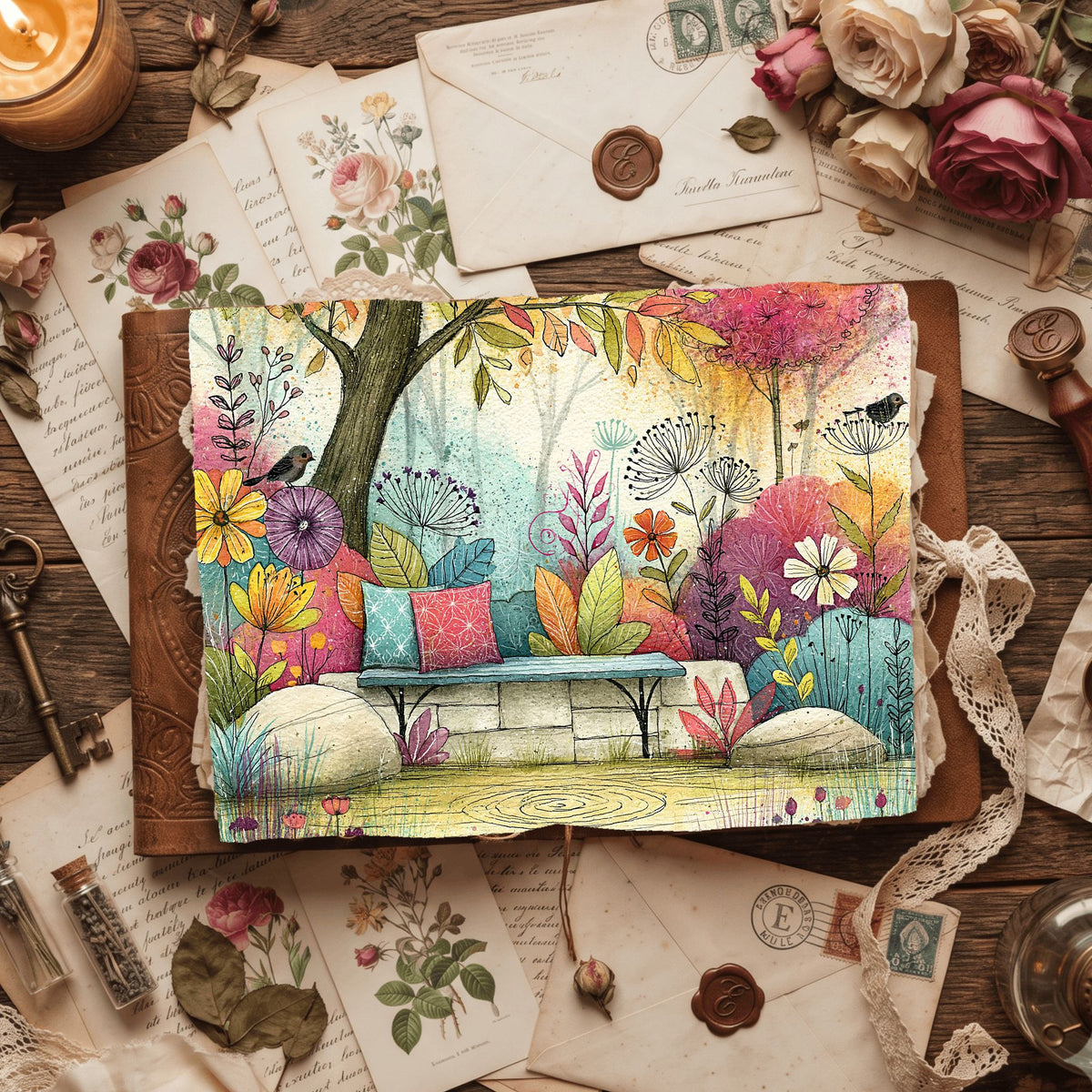 Romantic Garden Scene