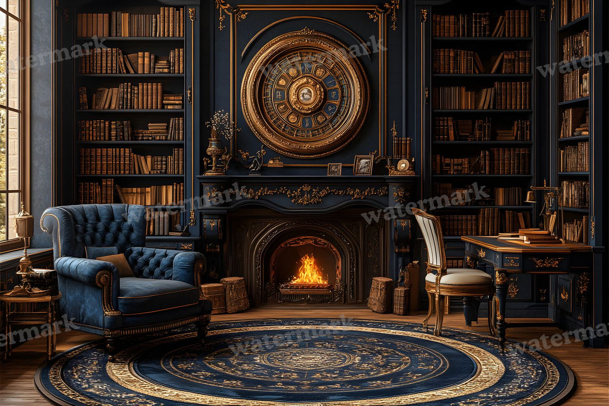 Royal Study Elegance digital photo backdrop for photo editing, preview 12