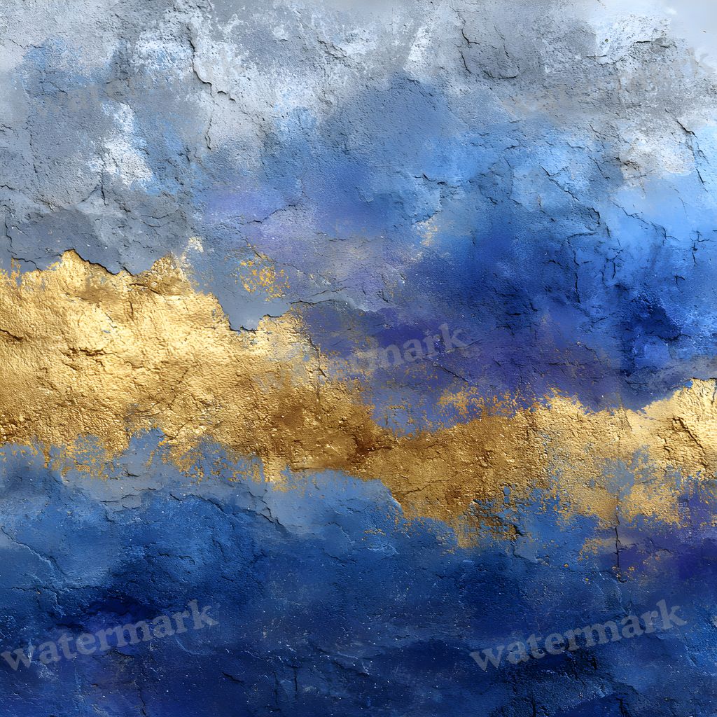 Sapphire Blue Gold Snowy Indoor Christmas Backdrop Images