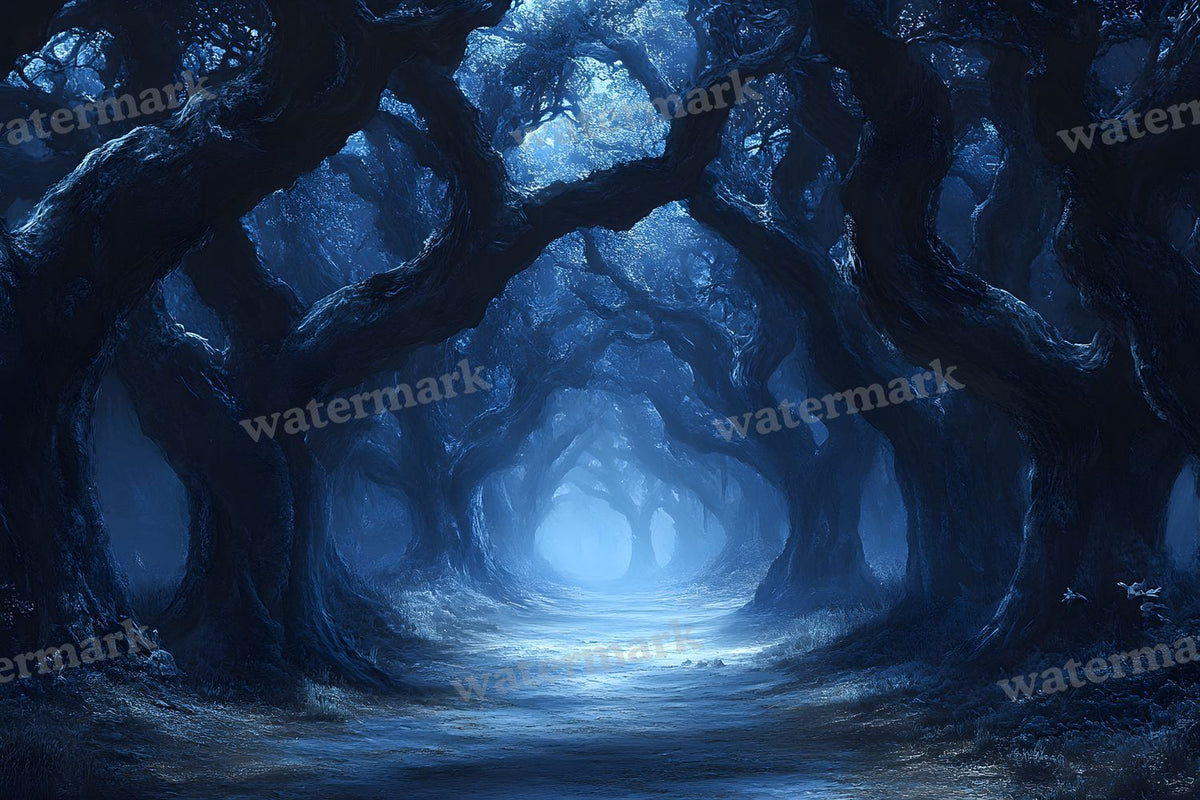 Spooky Forest digital photo backdrop for photo editing, preview 12