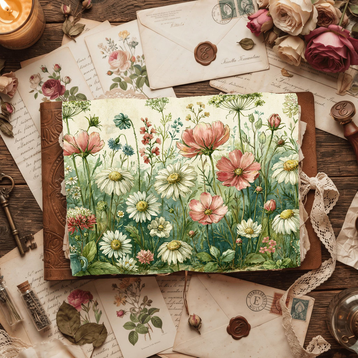 Spring Wildflower Seamless Pattern
