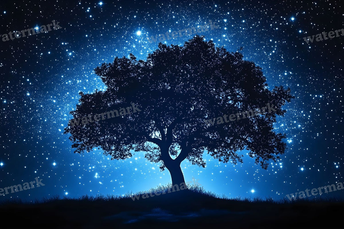 Starry Night Sky digital photo backdrop for photo editing, preview 12