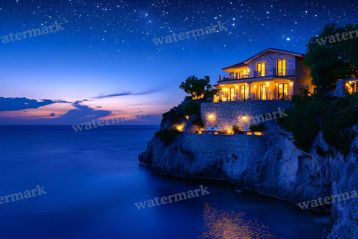 Starry Night digital photo backdrop for photo editing, preview 12