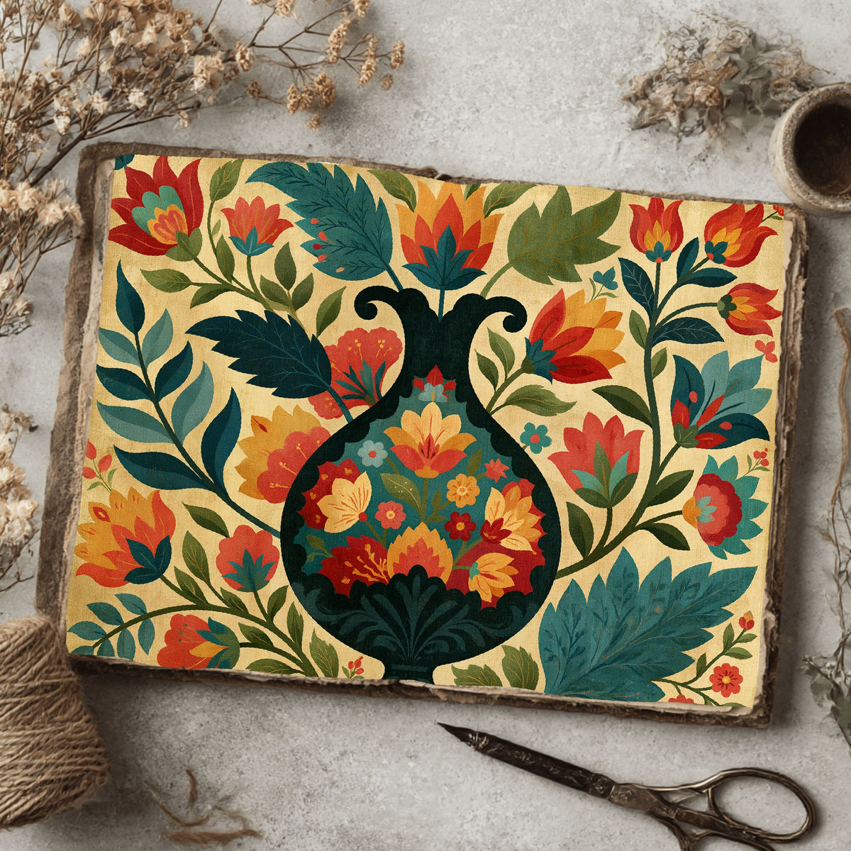 Surreal Ornamental Floral Vase