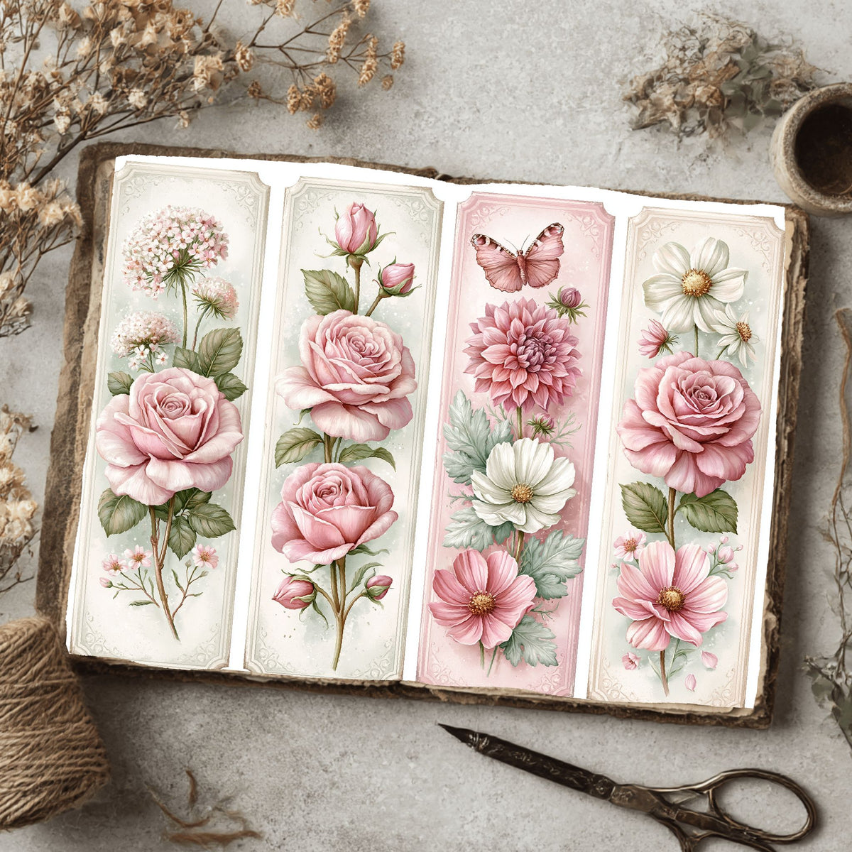 Vintage Botanical Floral Paper