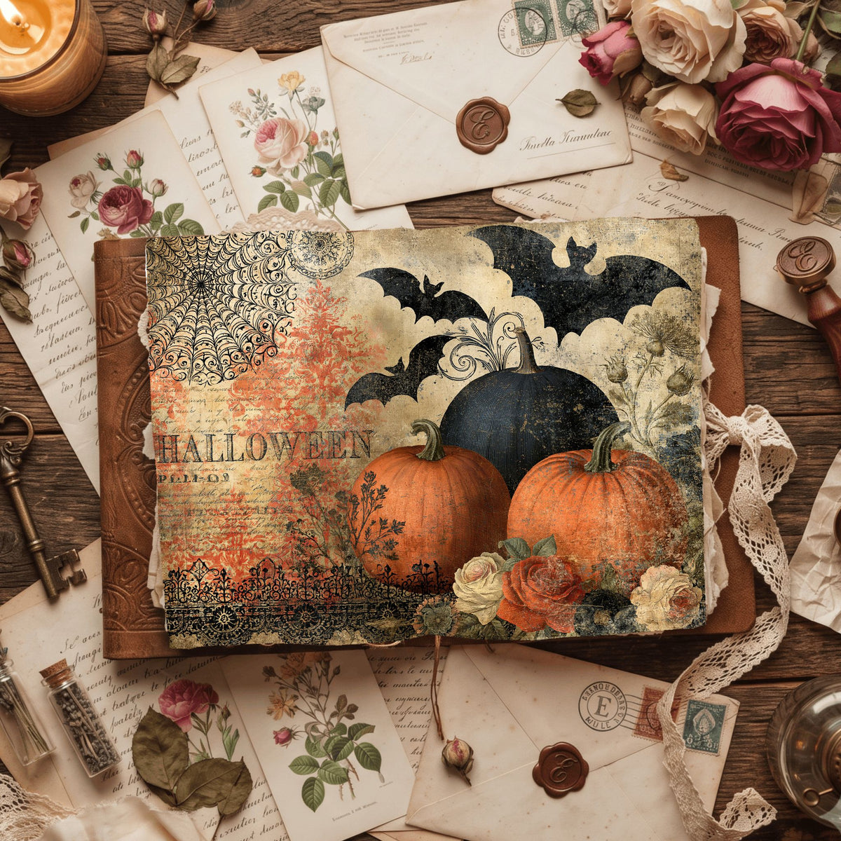 Vintage Halloween Printable Journal Paper